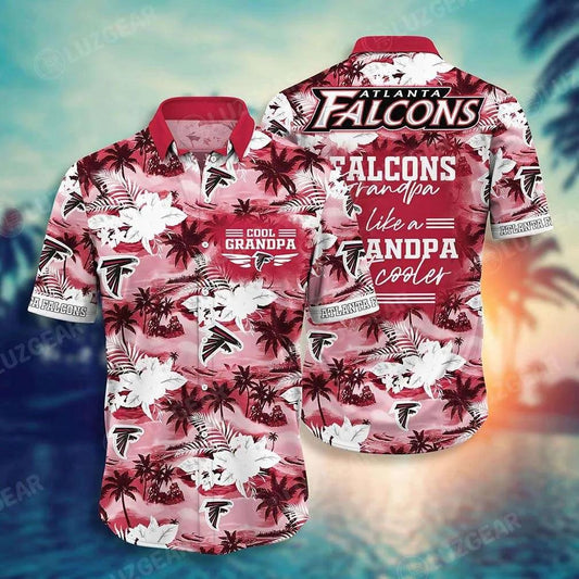 Atlanta Falcons Nfl Hawaiian Shirt For Grandparent New Trending Beach Shirt, NFL Hawaiian Shirt Moonbestprint