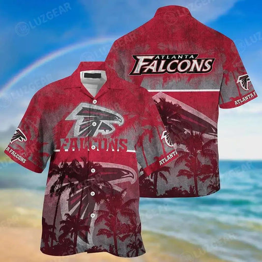 Atlanta Falcons Nfl Hawaiian Shirt Short Style Tropical Patterns Hot Trending Summer For Awesome Fans, NFL Hawaiian Shirt Moonbestprint