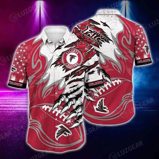 Atlanta Falcons Nfl Hawaiian Shirt Style Vintage Summer Beach Shirt Best Gift For Fans, NFL Hawaiian Shirt Moonbestprint