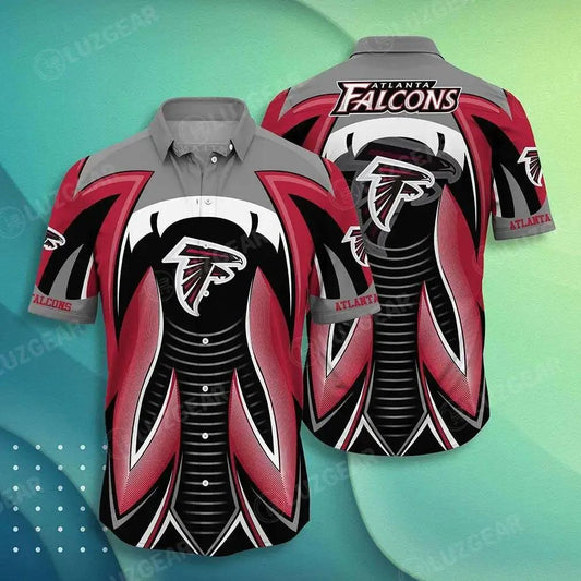 Atlanta Falcons Nfl Hawaiian Shirt Summer Short Sleeve Button Down Shirt Gift For Best Fans, NFL Hawaiian Shirt Moonbestprint