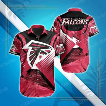 Atlanta Falcons Nfl Hawaiian Shirt Summer Short Sleeve Button Down Shirt Perfect Gift For Big Fans, NFL Hawaiian Shirt Moonbestprint