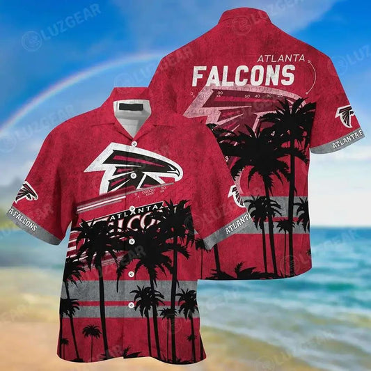 Atlanta Falcons Nfl Hawaiian Shirt This Summer Beach Shirt Gift For Best Fans, NFL Hawaiian Shirt Moonbestprint
