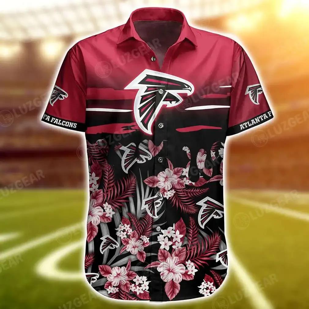 Atlanta Falcons Nfl Hawaiian Shirt Tropical Patterns Beach Shirt New Trends Gift For Best Fan, NFL Hawaiian Shirt Moonbestprint