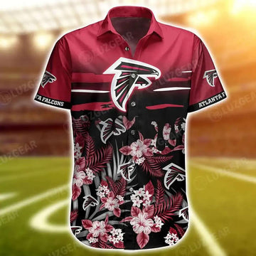 Atlanta Falcons Nfl Hawaiian Shirt Tropical Patterns Beach Shirt New Trends Gift For Best Fan, NFL Hawaiian Shirt Moonbestprint