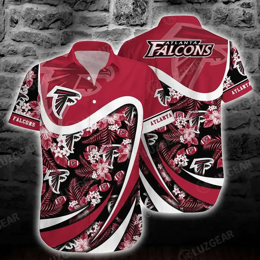 Atlanta Falcons Nfl Hawaiian Shirt Tropical Patterns Beach Shirt New Trends Gift For Sports Fans, NFL Hawaiian Shirt Moonbestprint