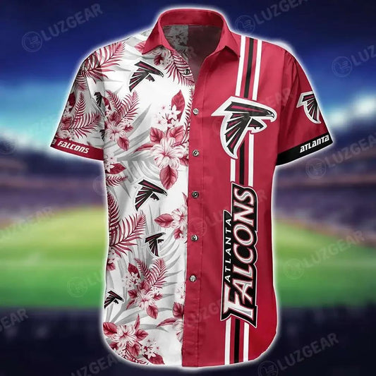 Atlanta Falcons Nfl Hawaiian Shirt Tropical Patterns Summer Shirt Style New Trends Gift For Best Fan, NFL Hawaiian Shirt Moonbestprint