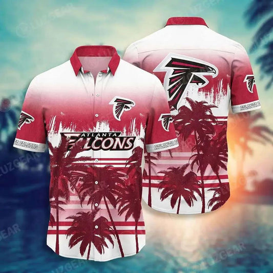 Atlanta Falcons Nfl Summer Hawaiian Shirt Tropical Patterns Graphic For Sports, NFL Hawaiian Shirt Moonbestprint
