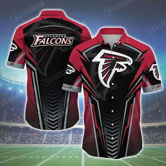 Atlanta Falcons Nfl Team Football Beach Shirt Summer Button Down Hawaiian Shirt Best Fan Ever, NFL Hawaiian Shirt Moonbestprint