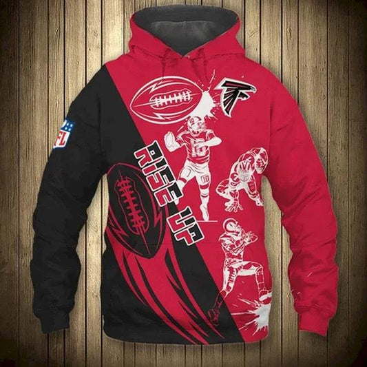 Atlanta Falcons Rise Up 3D Hoodie, NFL Hoodie Moonbestprint