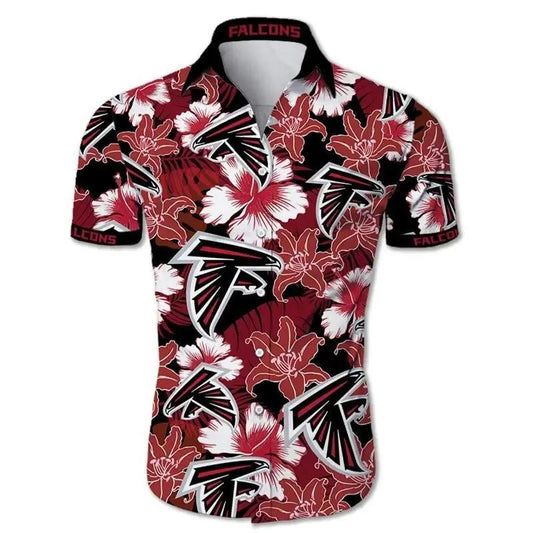 Atlanta Falcons Tropical Flower Hawaiian Shirt, NFL Hawaiian Shirt Moonbestprint