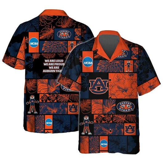 Auburn Tigers Aloha Hawaiian Shirt 1, NCAA Hawaiian Shirt Moonbestprint