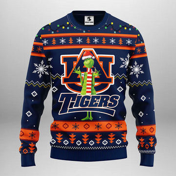 Auburn Tigers Funny Grinch Ugly Christmas Sweater, Grinch Xmas Sweater Moonbestprint