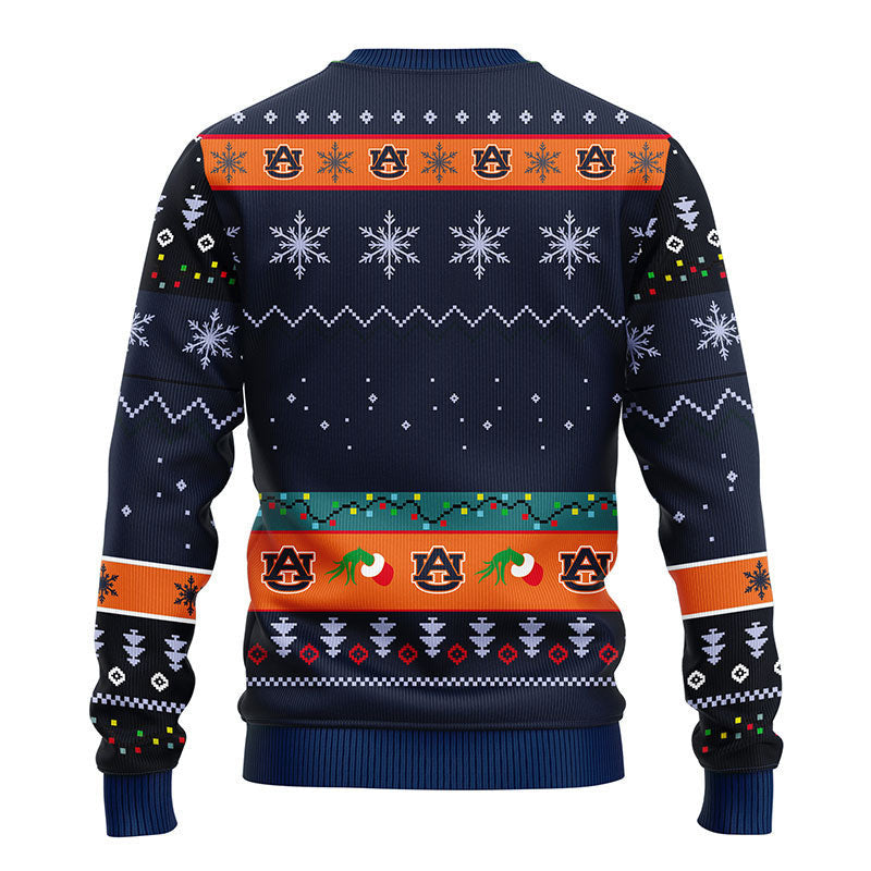 Auburn Tigers Grinch Ugly Christmas Sweater, Grinch Xmas Sweater Moonbestprint