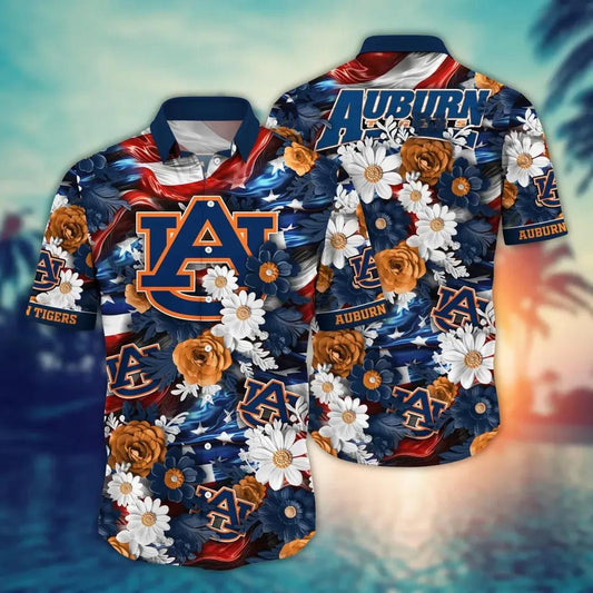 Auburn Tigers NCAA Aloha Hawaiian Shirt, NCAA Hawaiian Shirt Moonbestprint