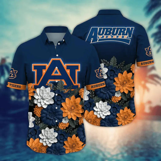 Auburn Tigers NCAA Flower Aloha Hawaiian Shirt 10, NCAA Hawaiian Shirt Moonbestprint