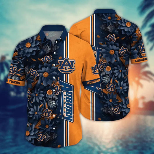 Auburn Tigers NCAA Flower Aloha Hawaiian Shirt 3, NCAA Hawaiian Shirt Moonbestprint