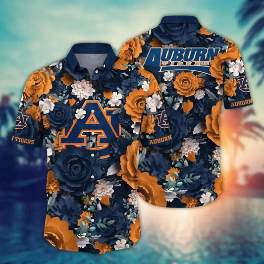 Auburn Tigers NCAA Flower Aloha Hawaiian Shirt 4, NCAA Hawaiian Shirt Moonbestprint