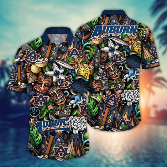 Auburn Tigers NCAA Flower Aloha Hawaiian Shirt 5, NCAA Hawaiian Shirt Moonbestprint