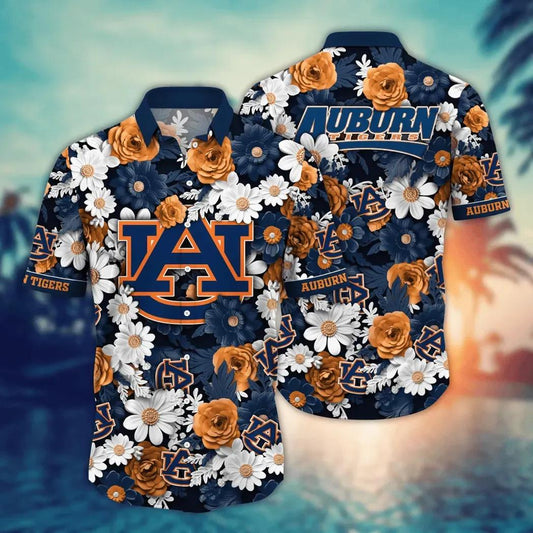 Auburn Tigers NCAA Flower Aloha Hawaiian Shirt 6, NCAA Hawaiian Shirt Moonbestprint