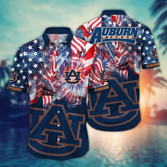 Auburn Tigers Style Hot Trending Summer NCAA Flower Aloha Hawaiian Shirt, NCAA Hawaiian Shirt Moonbestprint