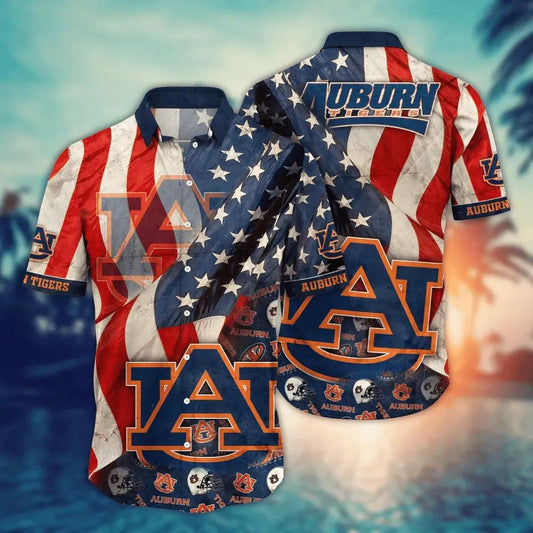Auburn Tigers NCAA Flower Aloha Hawaiian Shirt 8, NCAA Hawaiian Shirt Moonbestprint