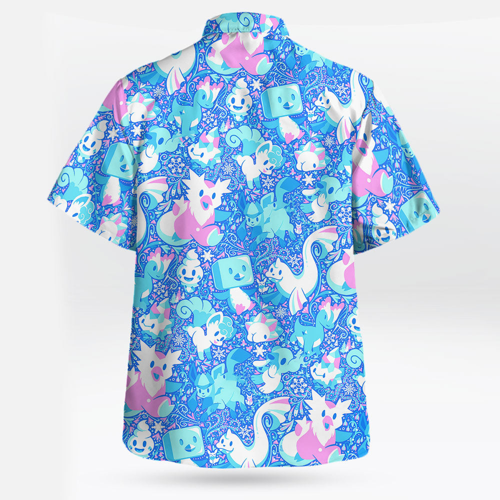 Aurora Beam Hawaiian Shirt Light Blue Cosmic Vibes – Moonbestprint