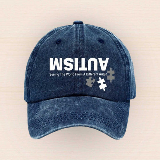 Autism Seeing The World From A Different Angle Hat -Moonbestprint