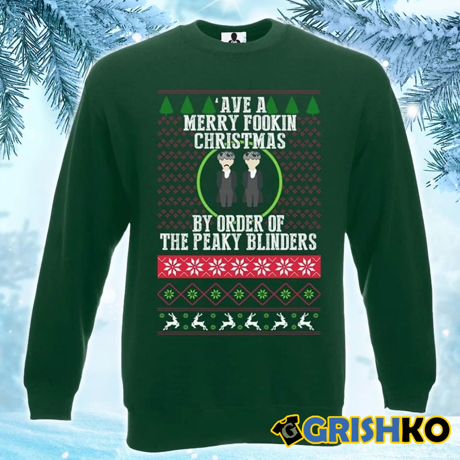 Ave A Mery Fookin Christmas By Order Of The Peaky Blinders Ugly Sweater - Moonbestprint