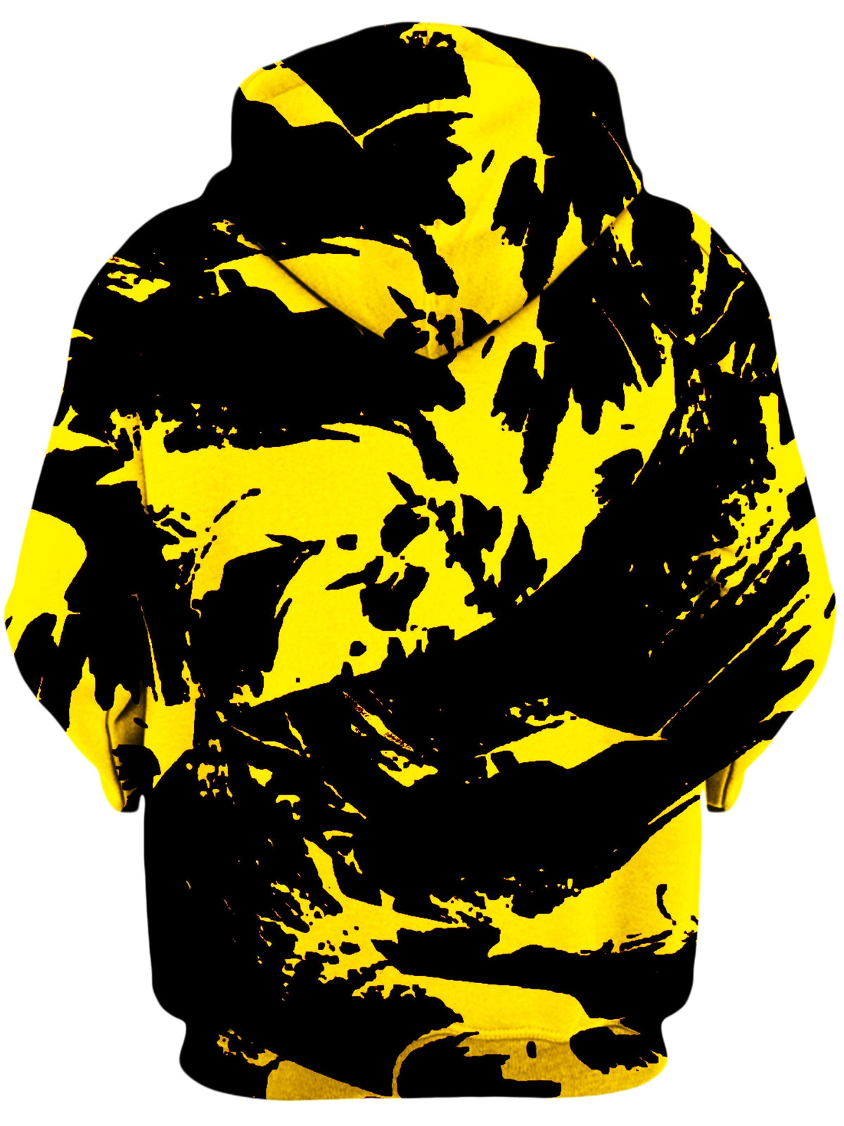 Black and Yellow Paint Splatter Unisex Hoodie -Moonbestprint