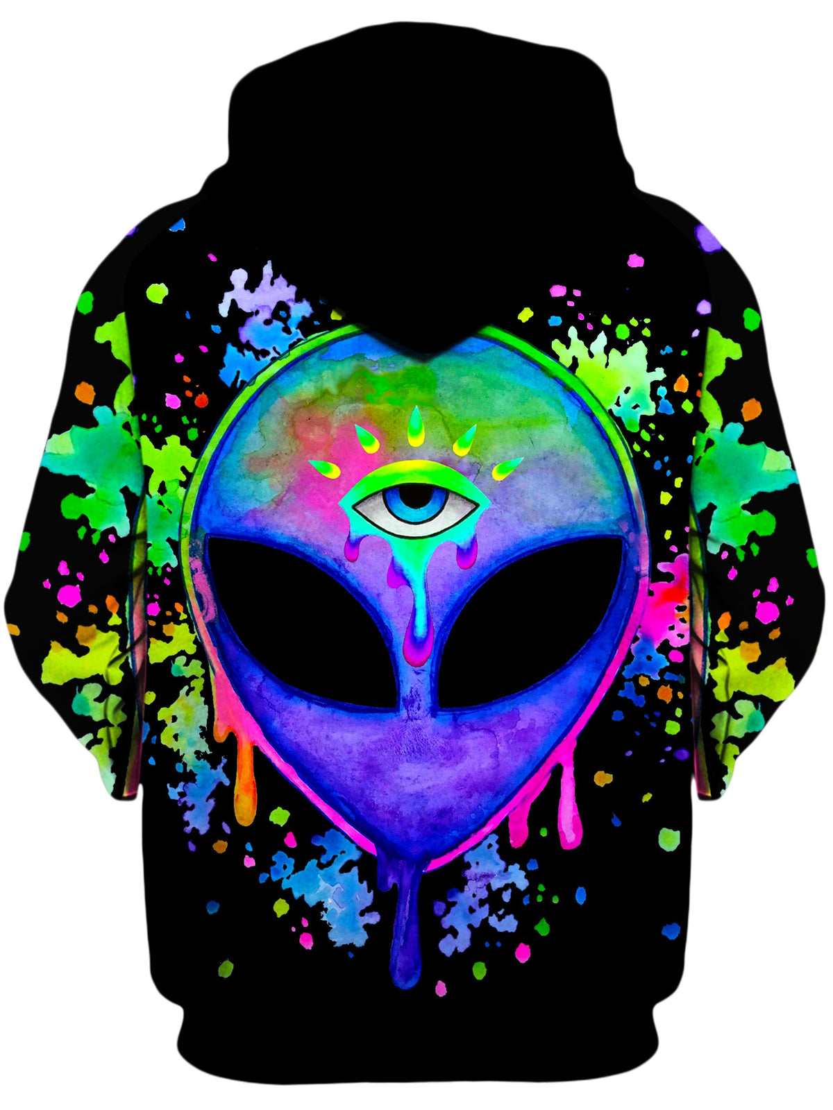 Splatter Alien Unisex Zip-Up Hoodie -Moonbestprint