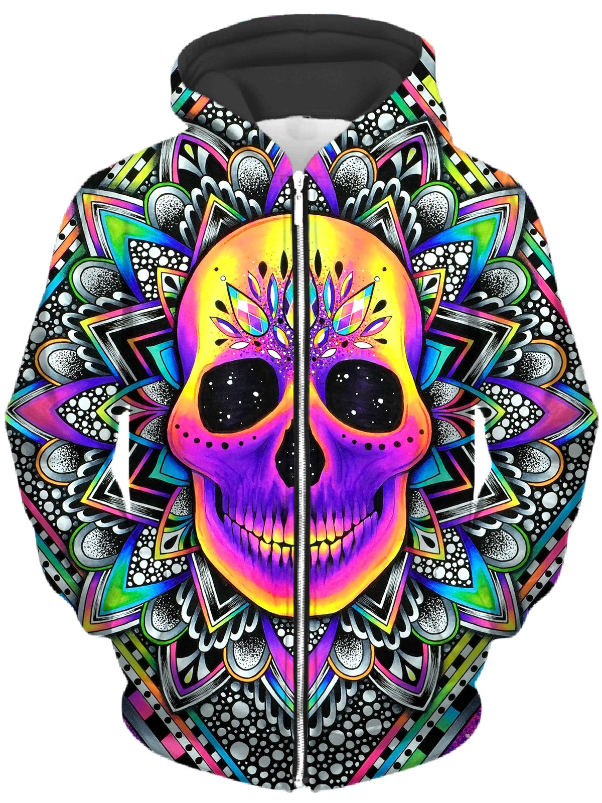 Burnout Unisex Zip-Up Hoodie -Moonbestprint
