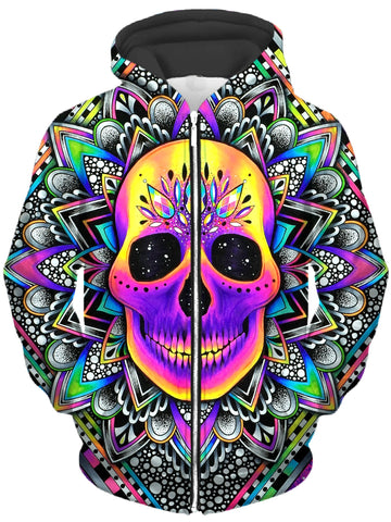Burnout Unisex Zip-Up Hoodie -Moonbestprint