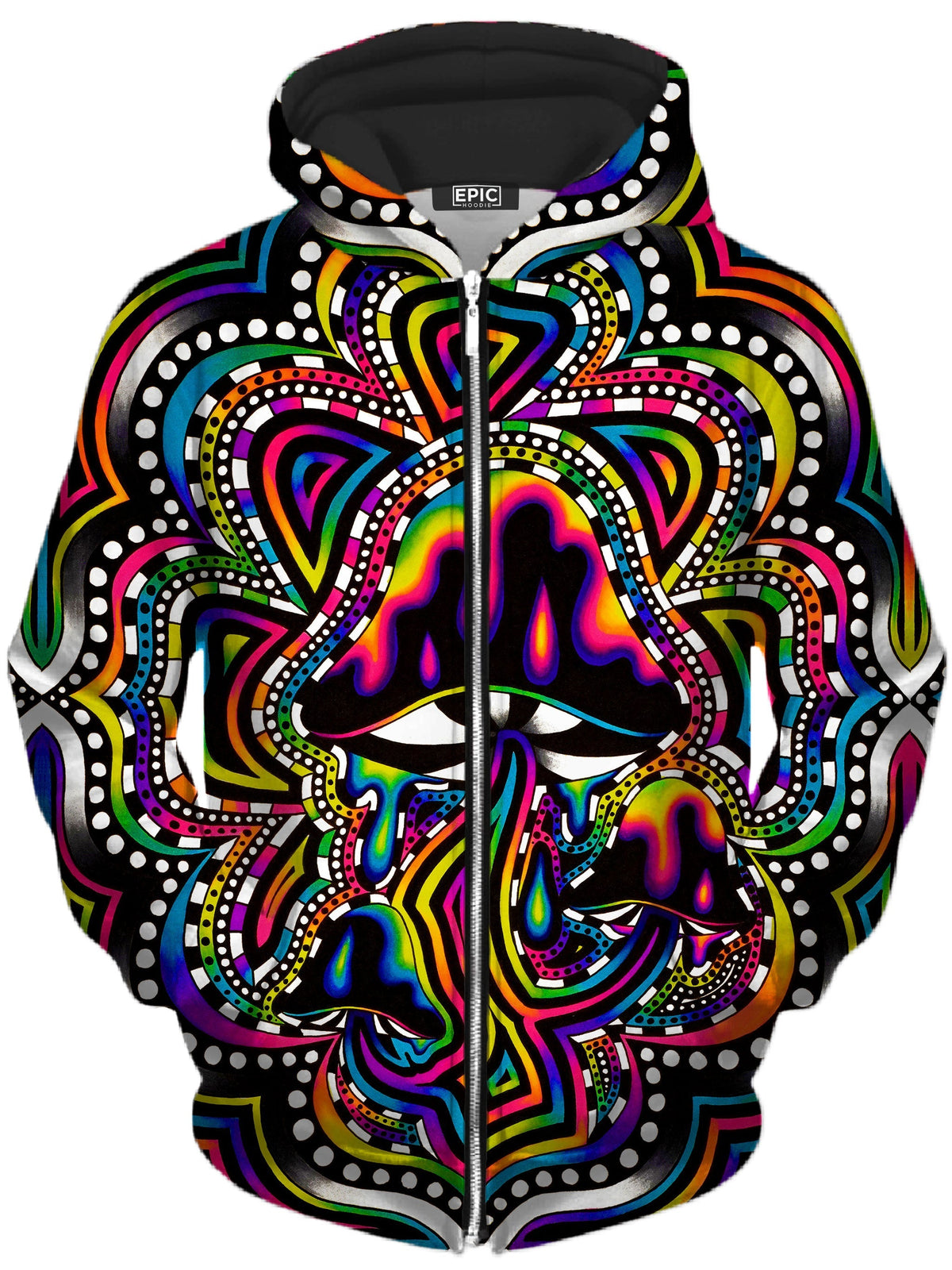 Briz Shroomz Unisex Zip-Up Hoodie -Moonbestprint