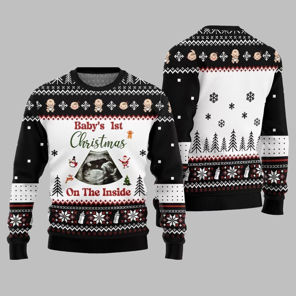 Baby 1st Christmas On The Inside Ugly Sweater Christmas 2026 - Moonbestprint
