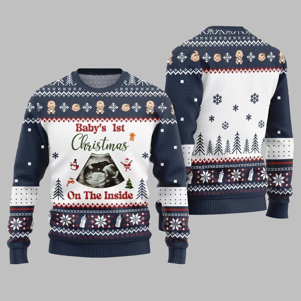 Baby 1st Christmas On The Inside Ugly Sweater Christmas 2026 - Moonbestprint