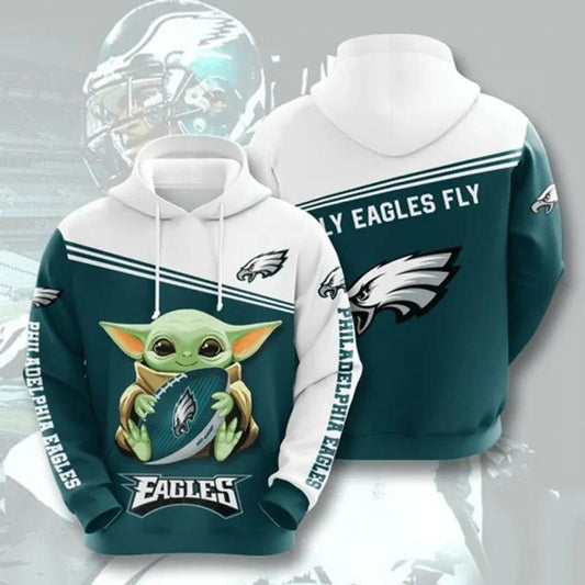 Baby Yoda Star Wars Seattle Seahawks Logo 3D Hoodie, NFL Hoodie Moonbestprint