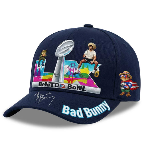 Bad Bunny Benito Bowl Puerto Rico Hat -Moonbestprint