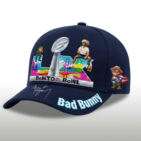 Bad Bunny Benito Bowl Puerto Rico Hat -Moonbestprint