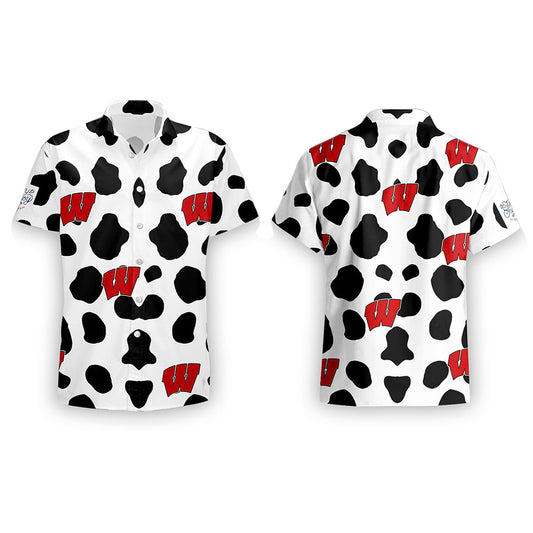 Badgers Basketball Cow Hawaiian Shirt Moonbestprint
