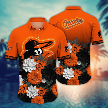 Baltimore Orioles Flower Hawaii Shirt For Fans, Summer Baseball Shirts, MLB Hawaiian Shirt Moonbestprint