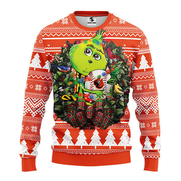 Baltimore Orioles Grinch Hug Ugly Christmas Sweater, Grinch Xmas Sweater Moonbestprint