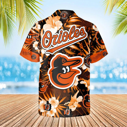 Baltimore Orioles Hawaiian Shirt, MLB Hawaiian Shirt Gift For Fans Moonbestprint