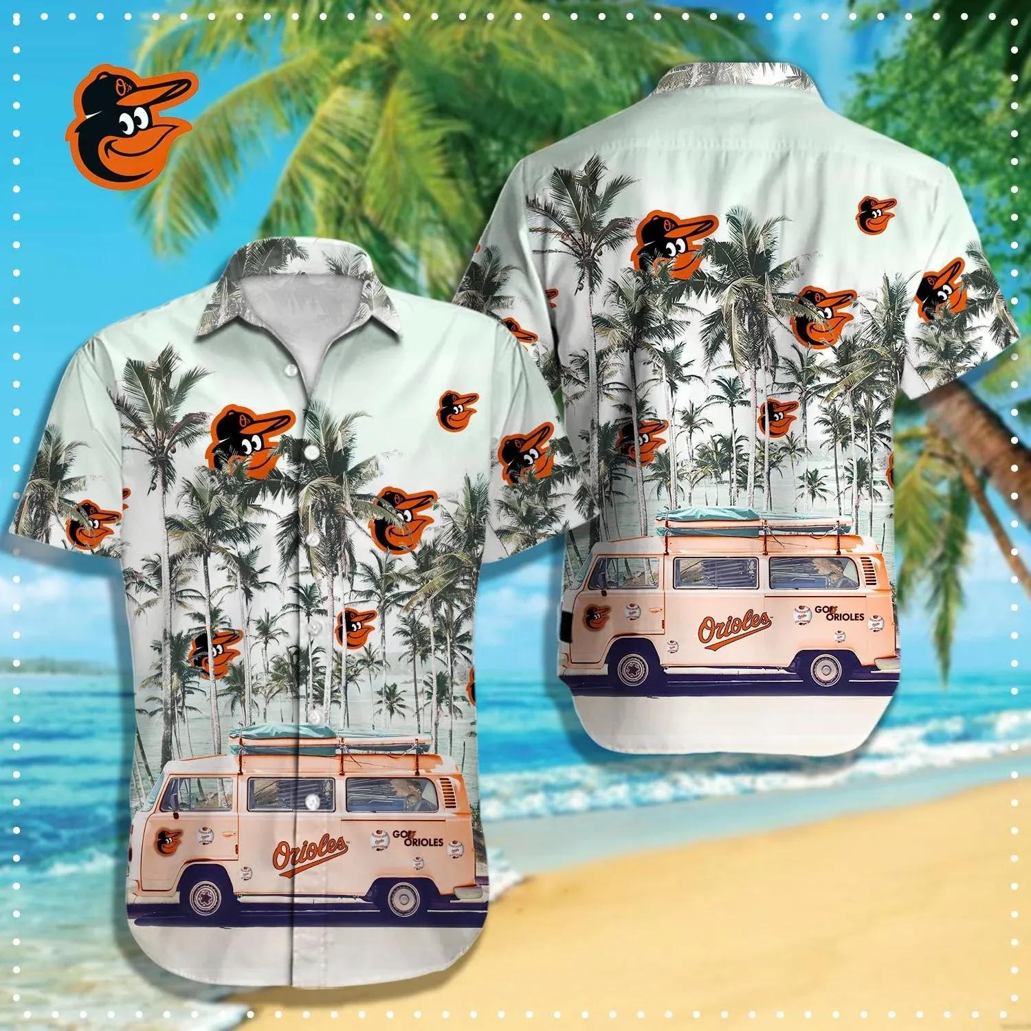 Baltimore Orioles MLB-Hawaiian Shirt, MLB Hawaiian Shirt Moonbestprint