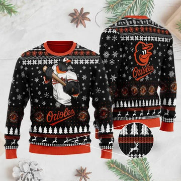Baltimore Orioles Mascot Ugly Christmas Sweater, MLB Christmas Sweater Moonbestprint