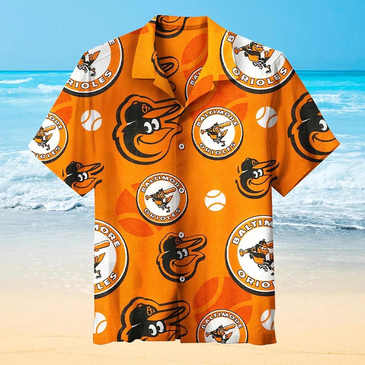 Baltimore Orioles Orange Hawaiian Shirt, MLB Hawaiian Shirt Moonbestprint