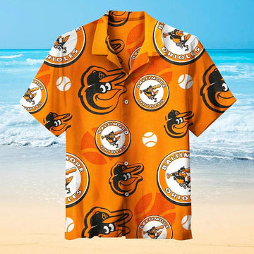 Baltimore Orioles Orange Hawaiian Shirt, MLB Hawaiian Shirt Moonbestprint