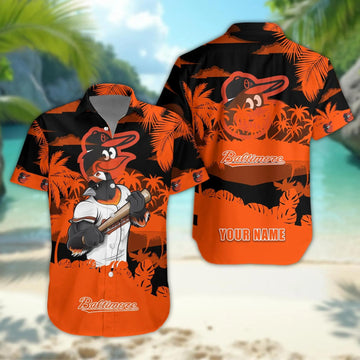 Baltimore Orioles Personalized Hawaiian Shirt – Custom Name, MLB Hawaiian Shirt Moonbestprint