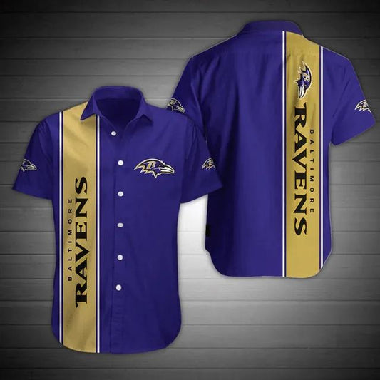 Baltimore Ravens 1 Nfl Gift For Fan Football Graphic Print Short Sleeve Hawaiian Shirt, NFL Hawaiian Shirt Moonbestprint