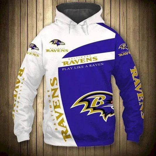 Baltimore Ravens Big Logo 3D Hoodie, NFL Hoodie Moonbestprint