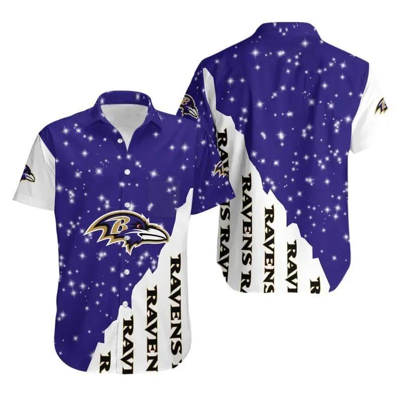 Baltimore Ravens Bling Bling Hawaii Shirt Summer Collection, NFL Hawaiian Shirt Moonbestprint